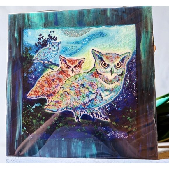 LARGE OWL WILDLIFE Trivet Tile. It will make a great gift for the owl lover. - Picture 3 of 9